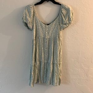 Blue green flower dress